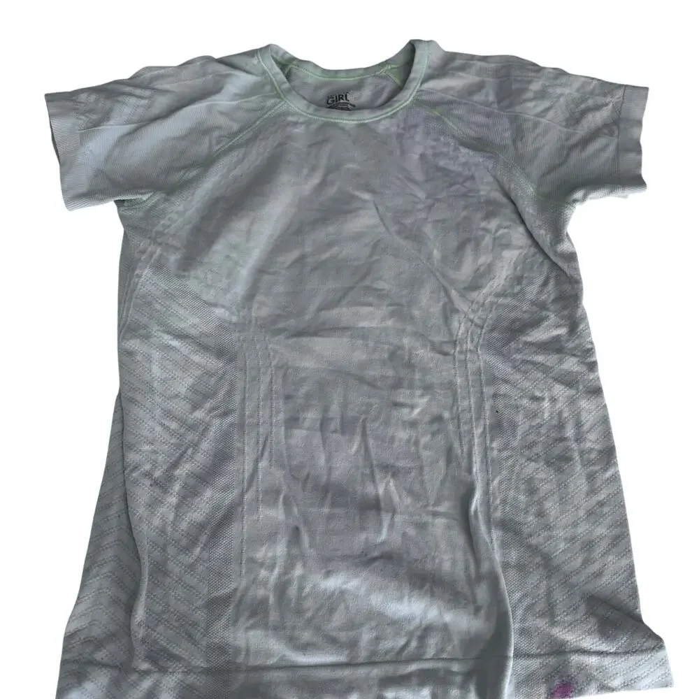 Athleta Girl Fitted Short Sleeve Tee - Size L (12) Green